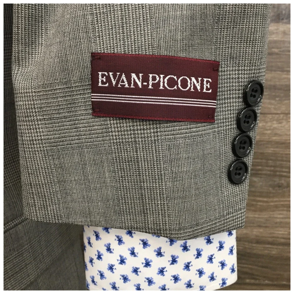 VINTAGE EVAN PICONE Mens Blazer Sport Coat Casual Jacket Size 44L Wool Suit NEW!